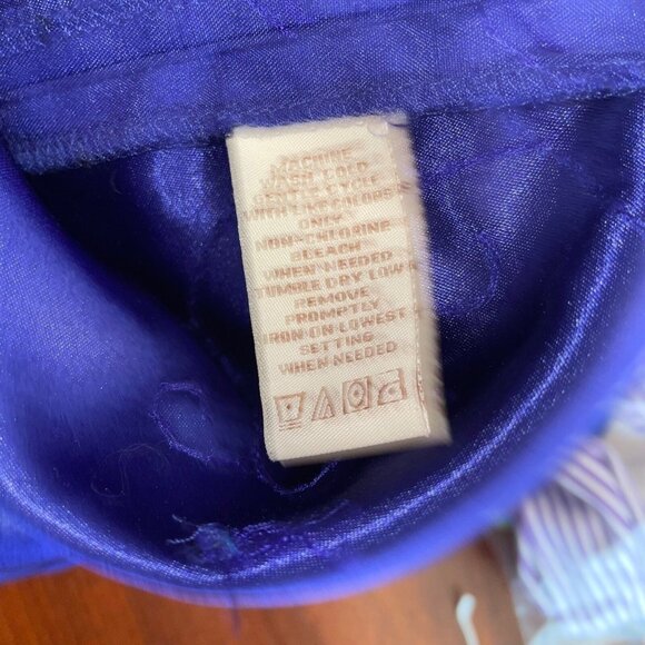 Clothes Womens XL Top Blouse Purple Embroidered Long Sleeve Dressy Career Work - Picture 11 of 11